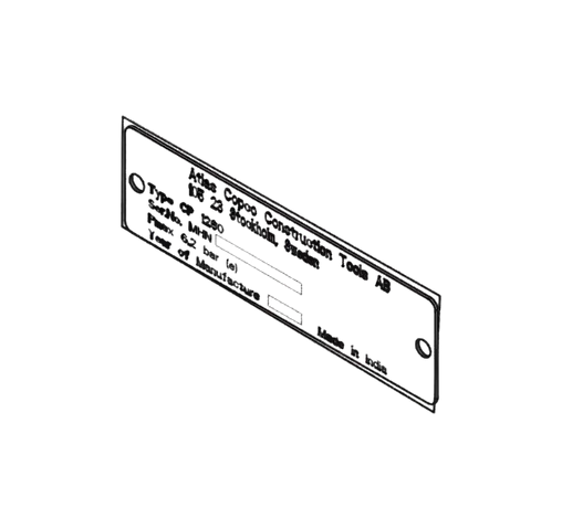 Data plate | CP 0066